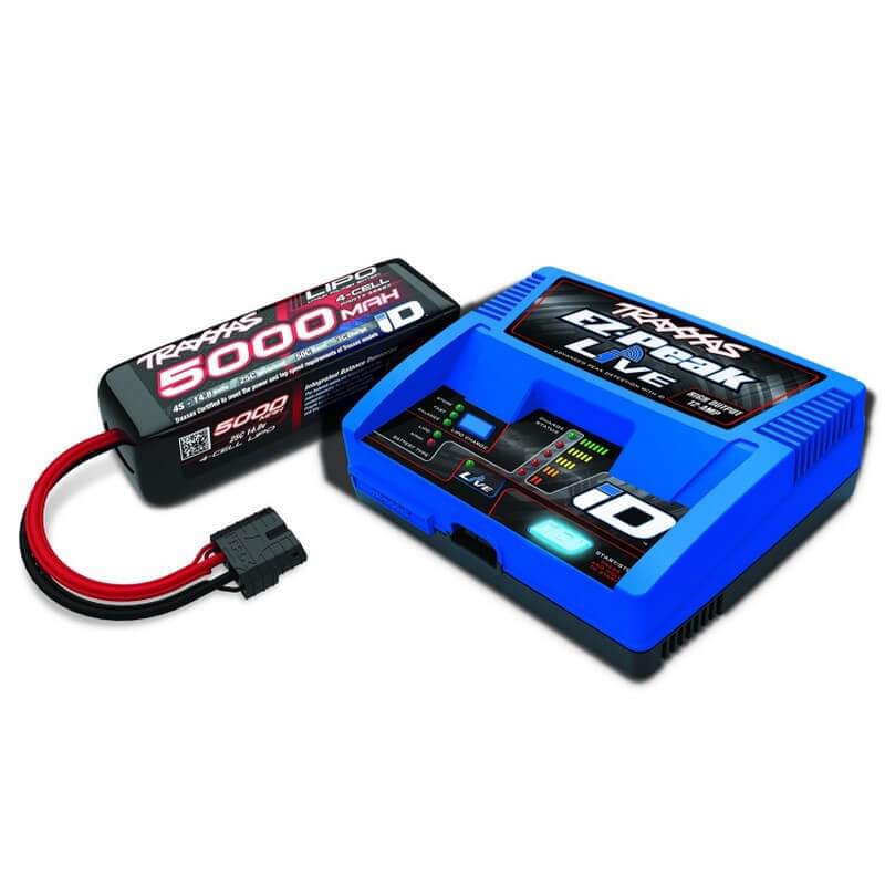 Combo Chargeur Traxxas 2996 avec une Batterie Lipo 4S 5000mAh - Breizh Modélisme.