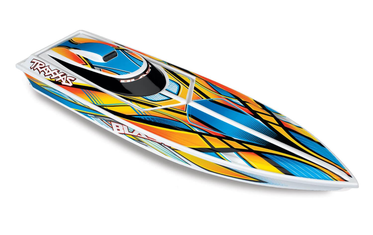 Offshore Traxxas Blast TQ RTR orange 35km/h 38104-8 - Breizh Modélisme.