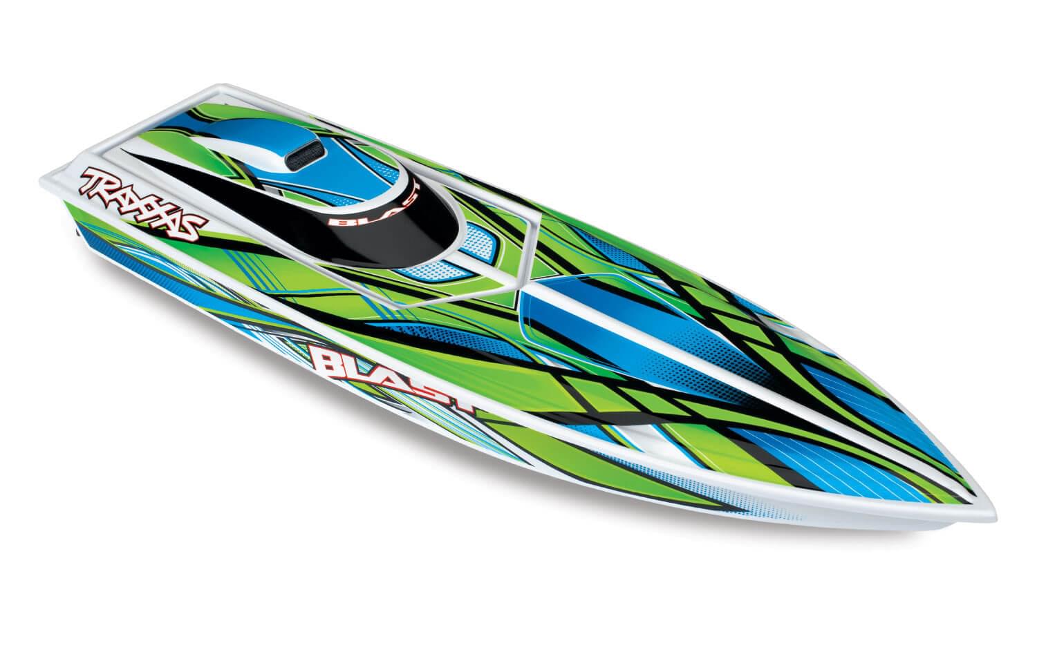 Offshore Traxxas Blast TQ RTR vert 35km/h 38104-8 - Breizh Modélisme.