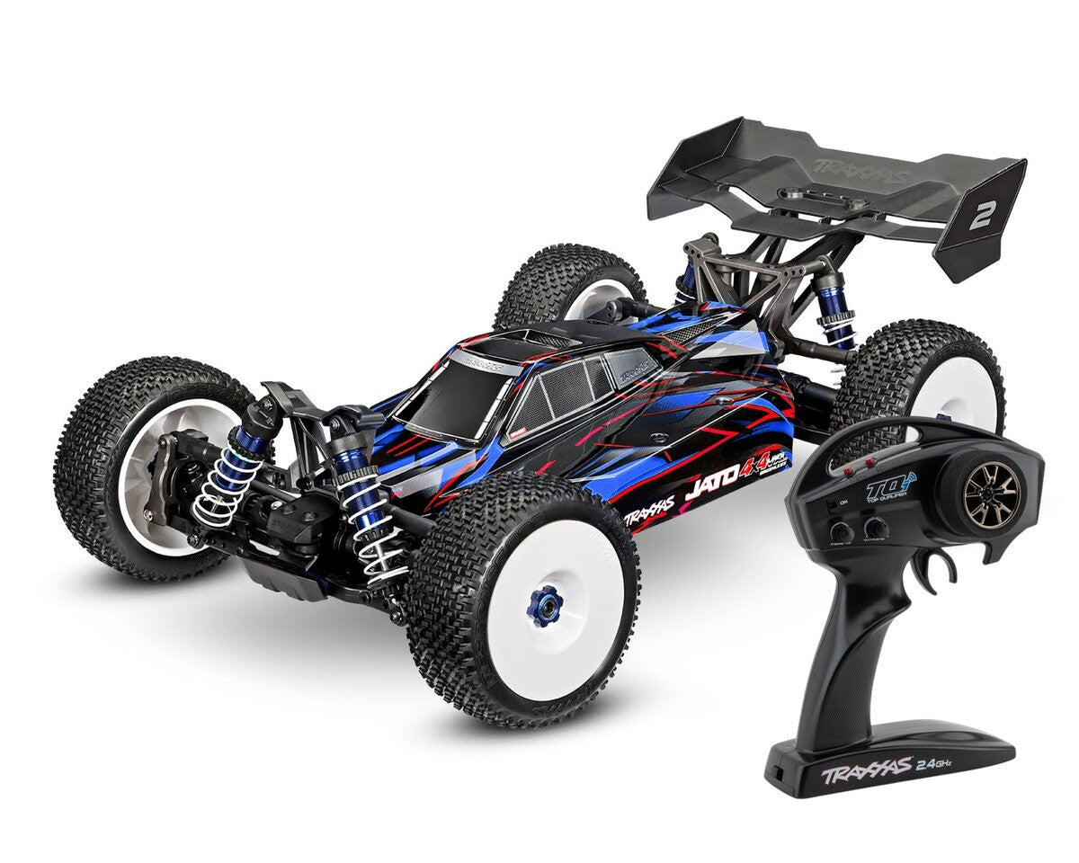 Traxxas Buggy 1/8 Jato 4x4 VXL RTR 90386-4 bleu - Breizh Modélisme.