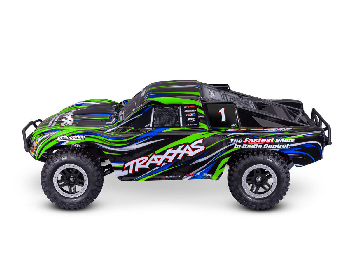 Traxxas Slash 4X2 BL-2S HD 58334-4 vert - Breizh Modélisme.