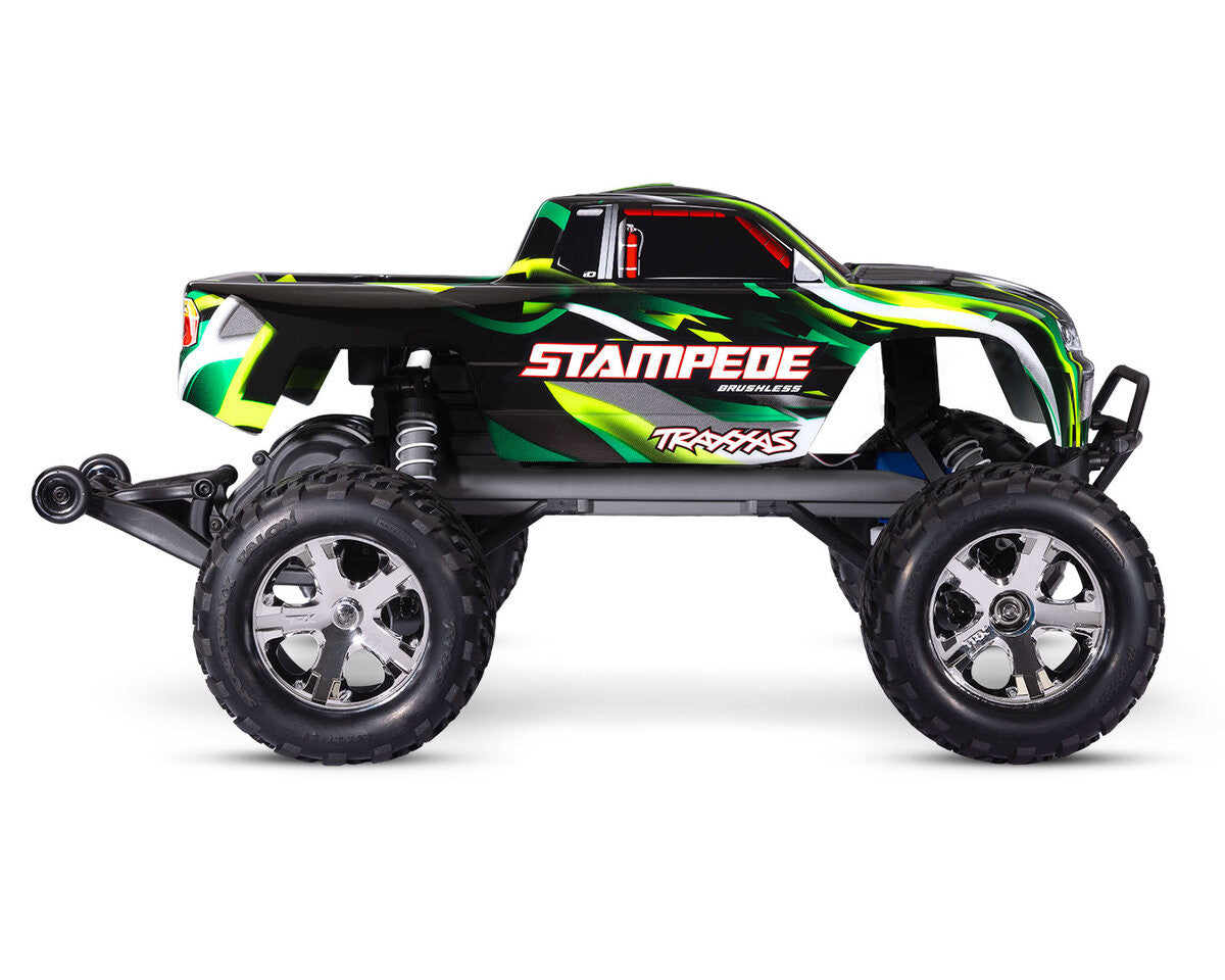 Traxxas Stampede 4x2 BL-2s 36354-4 vert - Breizh Modélisme.
