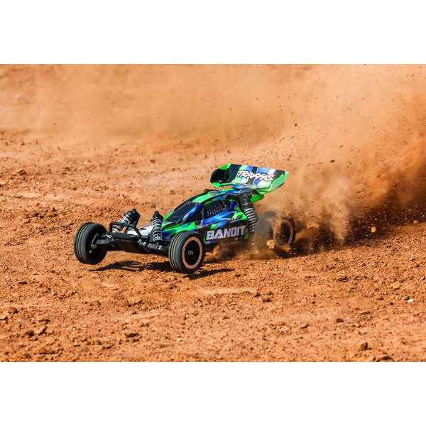 Traxxas Bandit 4x2 charbon - 24254-8 vert - Breizh Modélisme.
