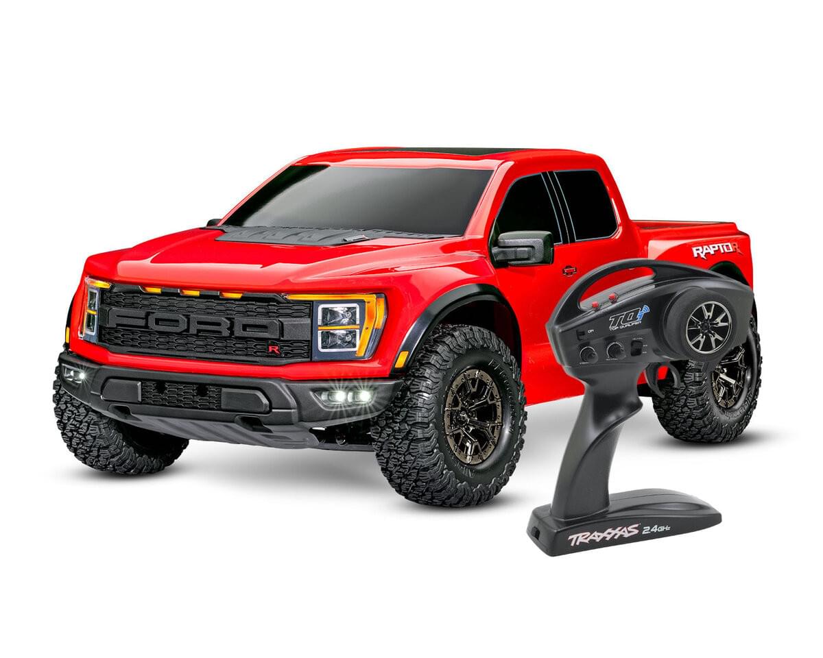 Traxxas Ford F-150 Raptor R 4x4 VXL TSM ID RTR 101076-4 rouge - Breizh Modélisme.