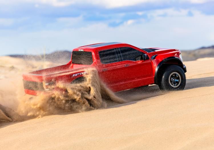 Traxxas Ford F-150 Raptor R 4x4 VXL TSM ID RTR 101076-4 rouge - Breizh Modélisme.