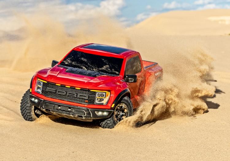Traxxas Ford F-150 Raptor R 4x4 VXL TSM ID RTR 101076-4 rouge - Breizh Modélisme.