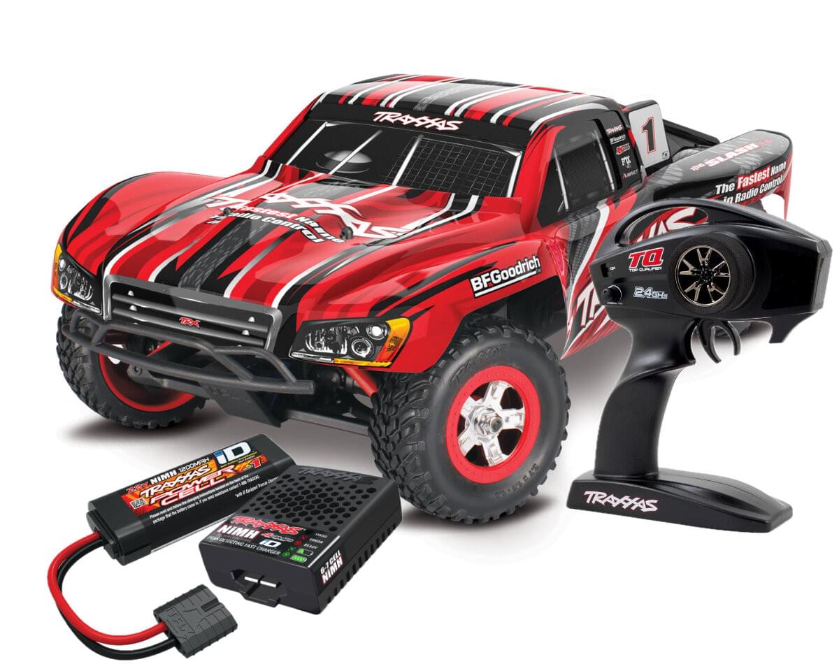 Traxxas Mini Slash 4X4 RTR 1/16 - 70054-8 rouge - Breizh Modélisme.