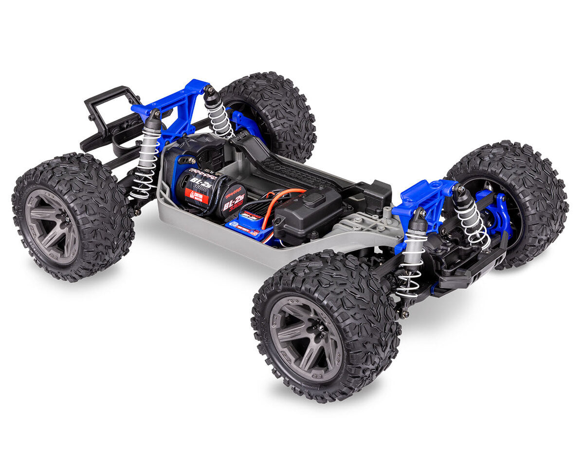 Traxxas Rustler 4x4 BL-2s RTR 67164-4 bleu - Breizh Modélisme.