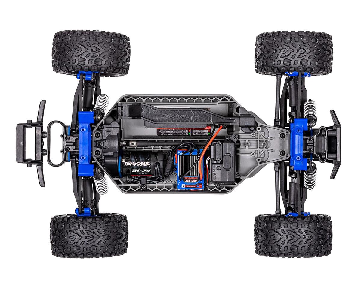 Traxxas Rustler 4x4 BL-2s RTR 67164-4 bleu - Breizh Modélisme.
