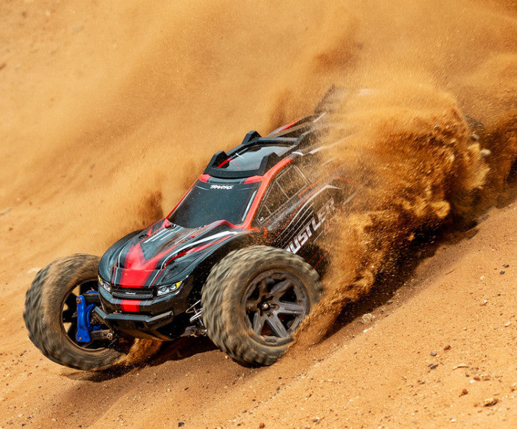 Traxxas Rustler 4x4 BL-2s RTR 67164-4 rouge - Breizh Modélisme.