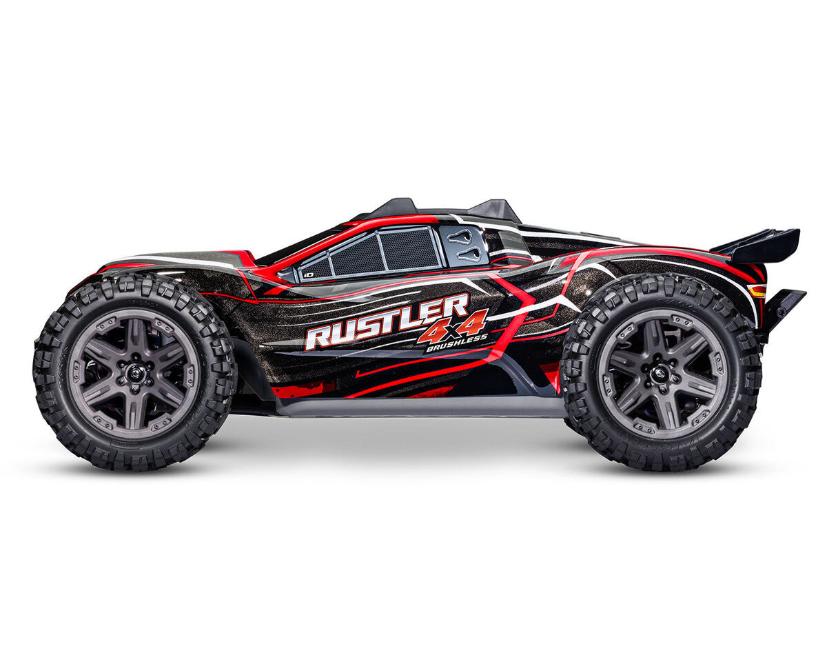Traxxas Rustler 4x4 BL-2s RTR 67164-4 rouge - Breizh Modélisme.