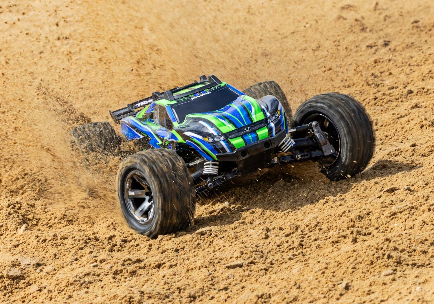 Traxxas Rustler 4x4 HD VXL Brushless 1/10 RTR - 67376-4 vert - Breizh Modélisme.