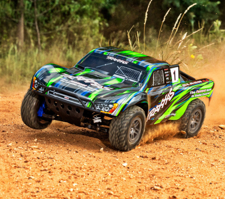 Traxxas Slash 4x4 BL-2s RTR 68154-4 vert - Breizh Modélisme.