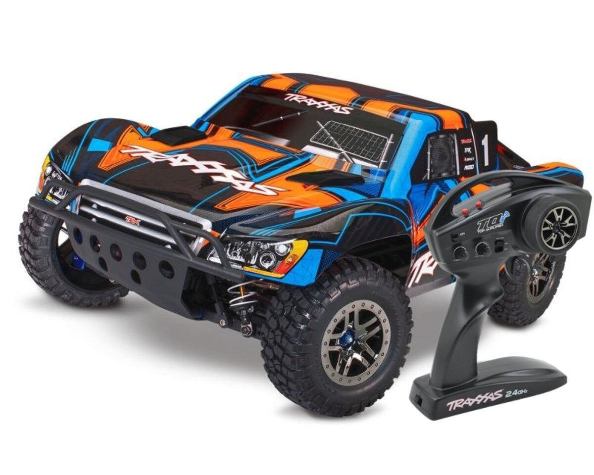 Traxxas Slash 4x4 LCG Ultimate Orange VXL TQi TSM RTR 68277-4 Clipless - Breizh Modélisme.