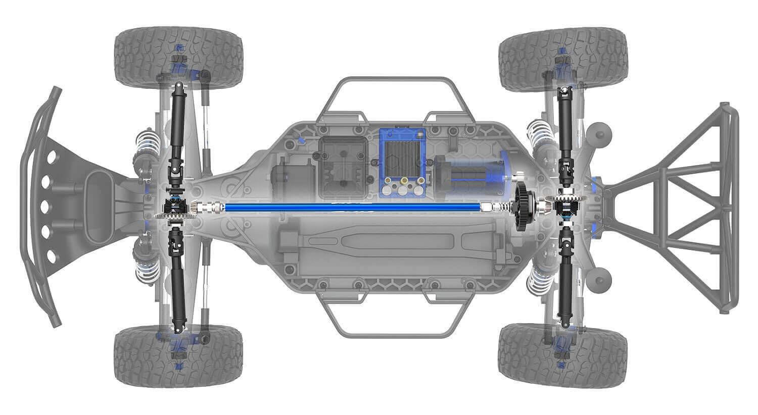 Traxxas Slash 4x4 LCG Ultimate VXL TQi TSM 68277-4 vert Clipless - Breizh Modélisme.