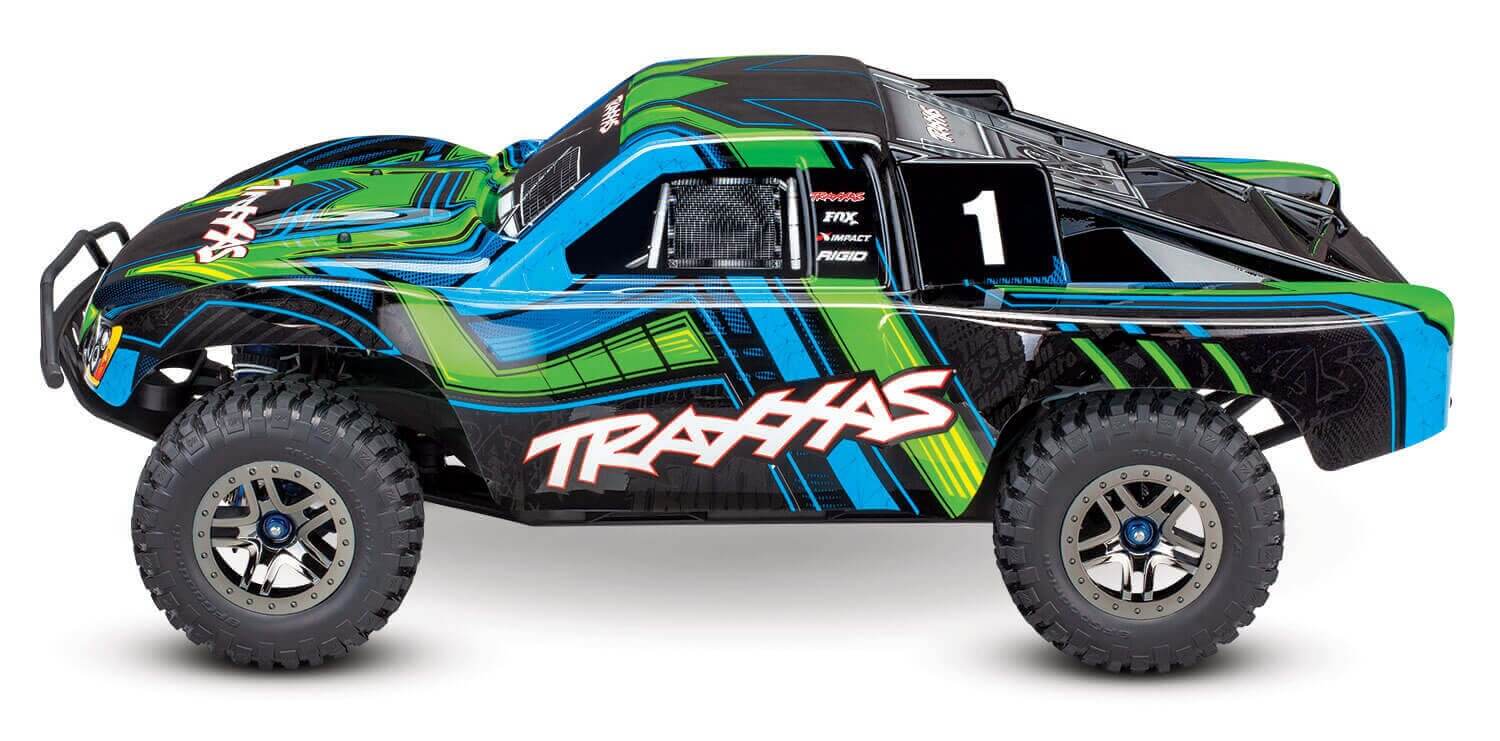 Traxxas Slash 4x4 LCG Ultimate VXL TQi TSM 68277-4 vert Clipless - Breizh Modélisme