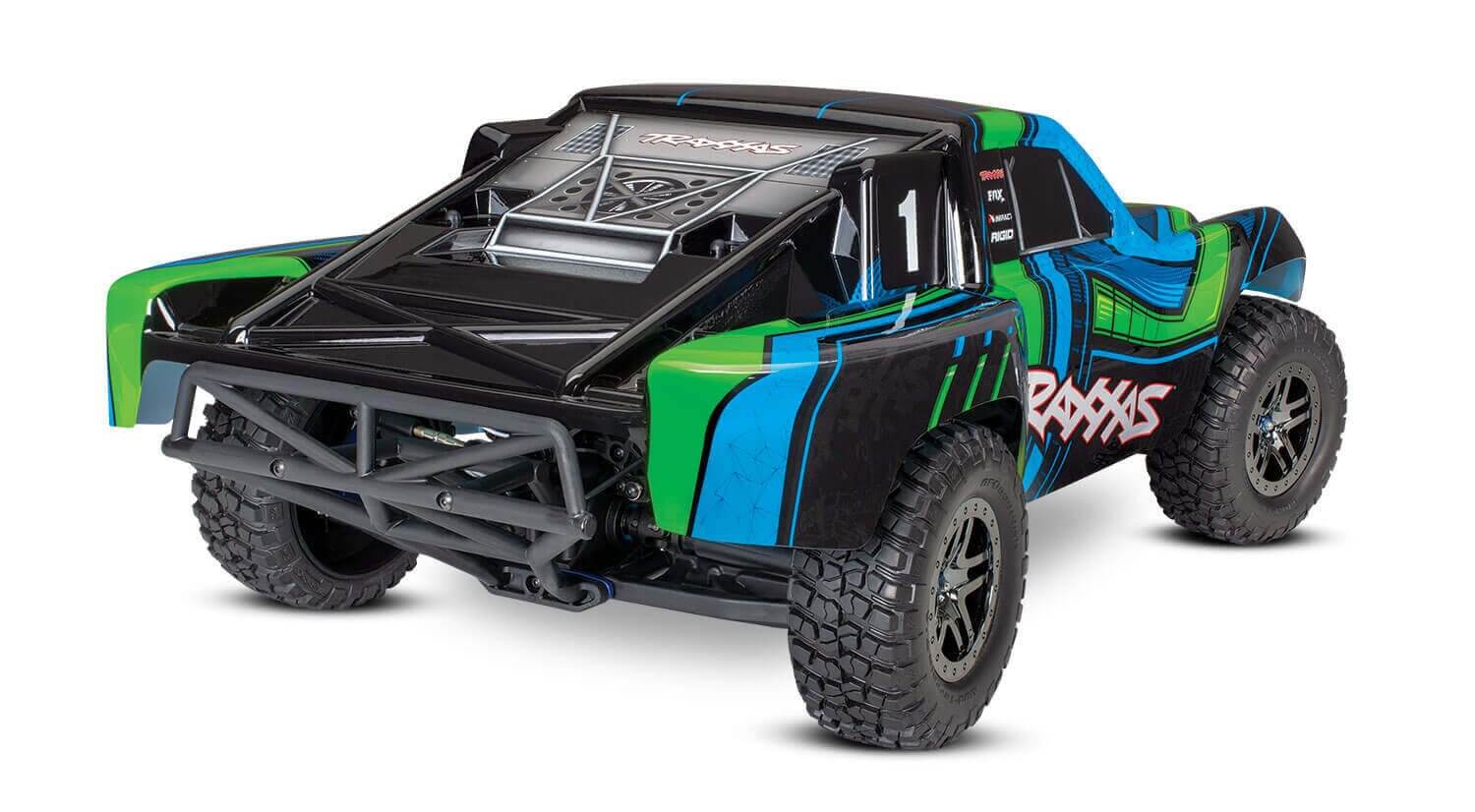 Traxxas Slash 4x4 LCG Ultimate VXL TQi TSM 68277-4 vert Clipless - Breizh Modélisme.