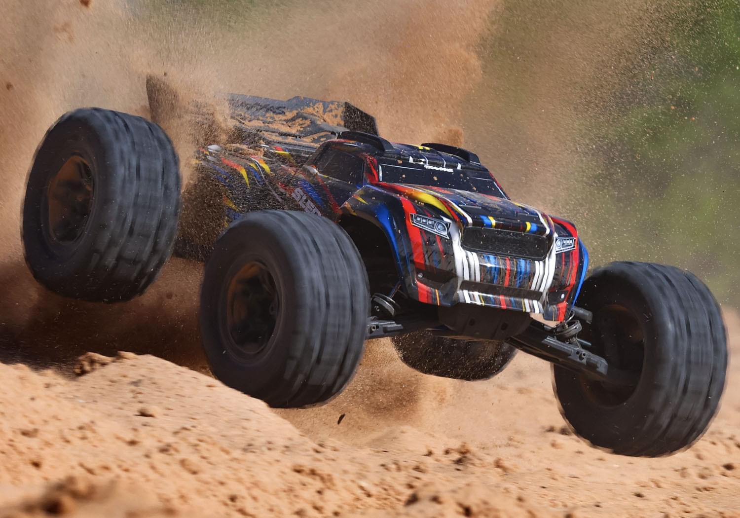 Traxxas Sledge 1/8 Brushless belted bleu VXL 6S TQi ID RTR - 95096-4 - Breizh Modélisme.