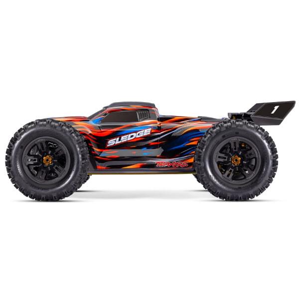 Traxxas Sledge 1/8 Brushless belted orange VXL 6S TQi ID RTR 95096-4 - Breizh Modélisme.