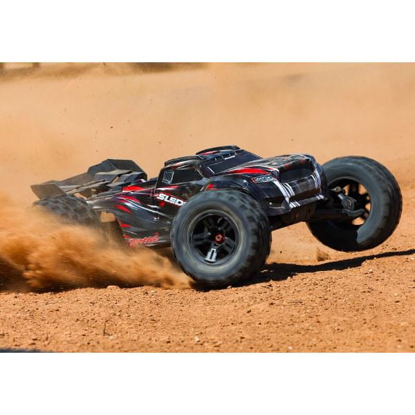 Traxxas Sledge 1/8 Brushless belted rouge VXL 6S TQi ID RTR - 95096-4 - Breizh Modélisme.