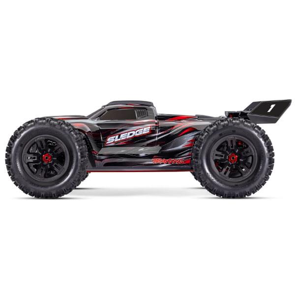 Traxxas Sledge 1/8 Brushless belted rouge VXL 6S TQi ID RTR - 95096-4 - Breizh Modélisme.