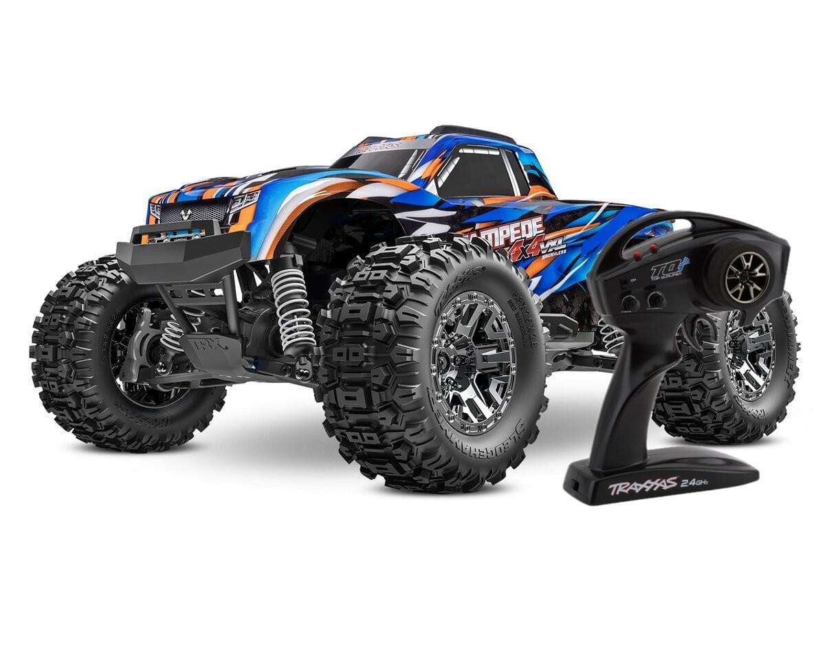 Traxxas Stampede 4x4 VXL HD 3s 1/10 RTR TQi TSM 90376-4 orange - Breizh Modélisme.