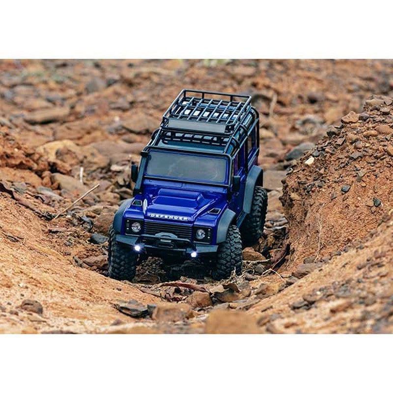 Traxxas TRX-4M 1/18 Land Rover Defender Crawler Bleu RTR - 97054-1 - Breizh Modélisme.
