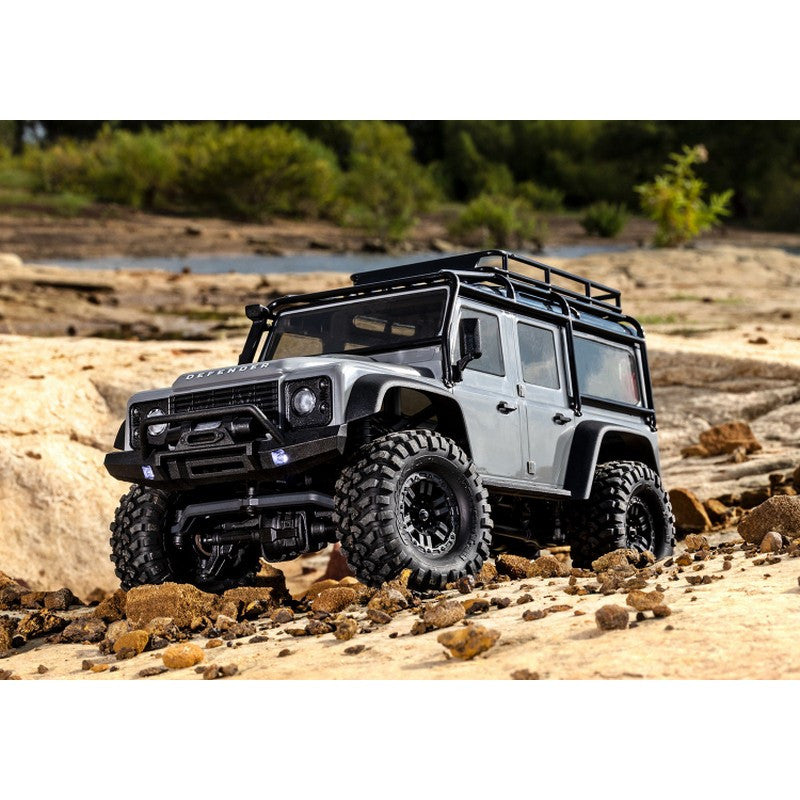 Traxxas TRX-4M 1/18 Land Rover Defender Crawler Gris RTR - 97054-1 - Breizh Modélisme.