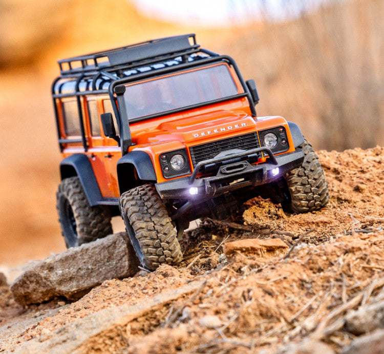 Traxxas TRX-4M 1/18 Land Rover Defender Crawler Orange RTR - 97054-1 - Breizh Modélisme.