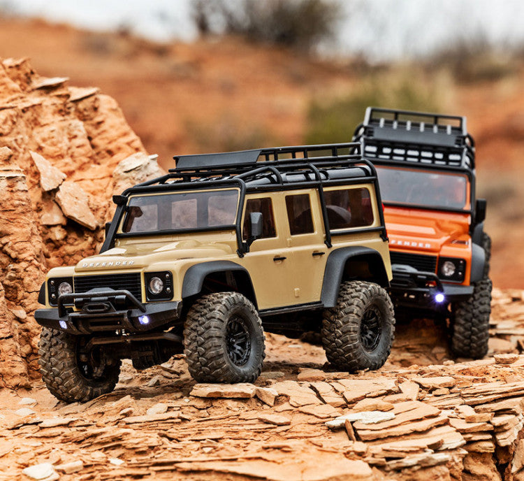 Traxxas TRX-4M 1/18 Land Rover Defender Crawler Orange RTR - 97054-1 - Breizh Modélisme.