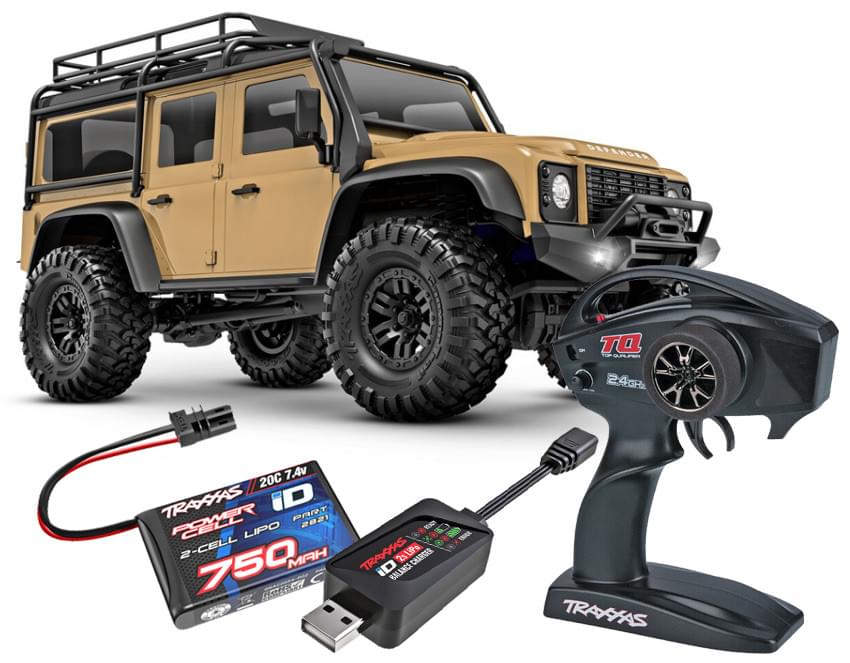 Traxxas TRX-4M 1/18 Land Rover Defender Crawler Tan RTR - 97054-1 - Breizh Modélisme.