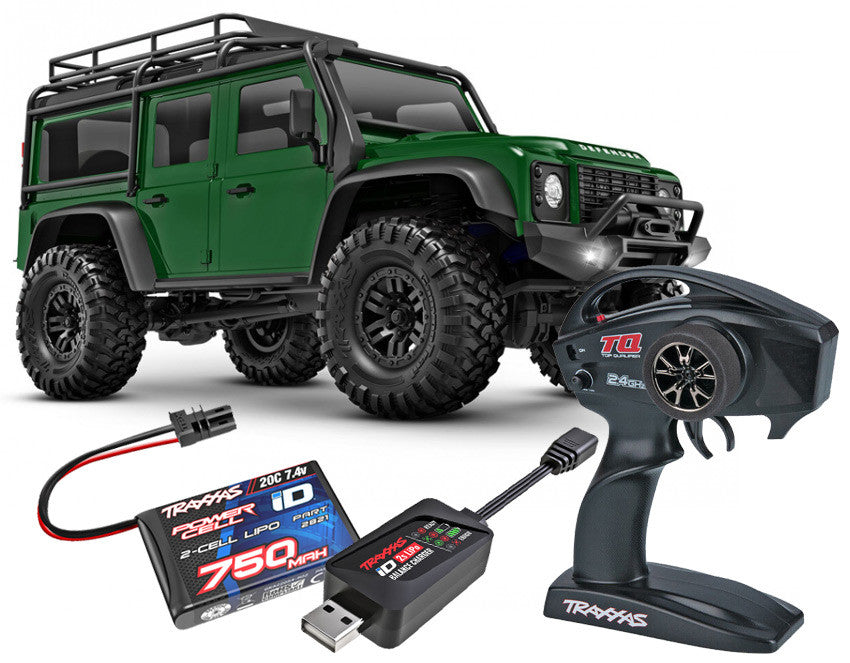 Traxxas TRX-4M 1/18 Land Rover Defender Crawler Vert RTR - 97054-1 - Breizh Modélisme.