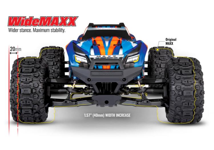 Traxxas Wide-MAXX 4S Rock´N Roll 4WD TQi TSM RTR 89086-4 - Breizh Modélisme.