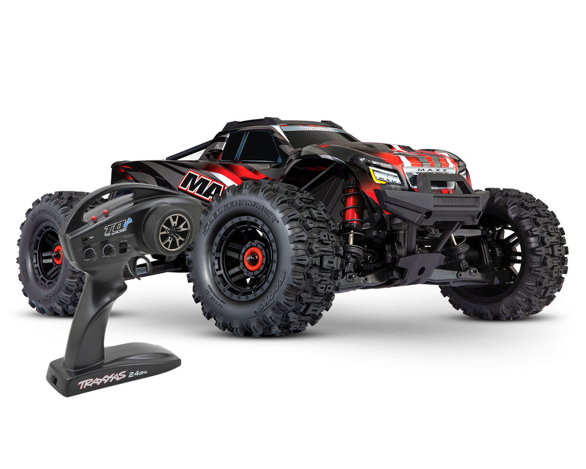 Traxxas WideMAXX 4S rouge 4WD TQi TSM RTR 89086-4 - Breizh Modélisme.