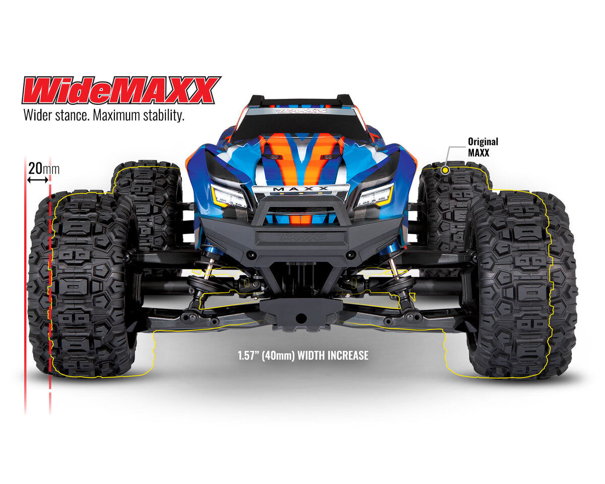 Traxxas WideMAXX 4S rouge 4WD TQi TSM RTR 89086-4 - Breizh Modélisme.