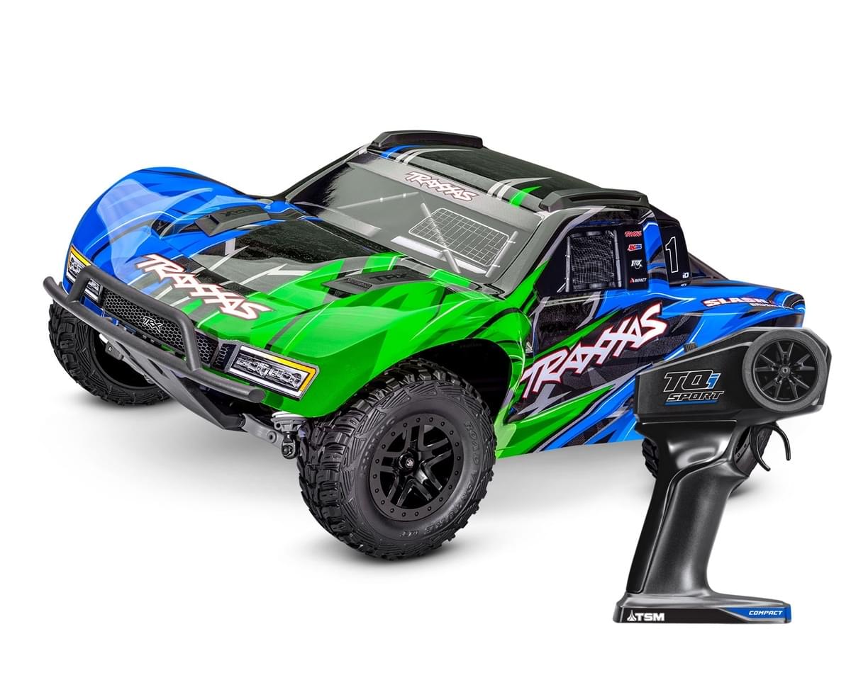 Traxxas Slash 4x4 VX3 Brushless vert 68454-4- - Breizh Modélisme.