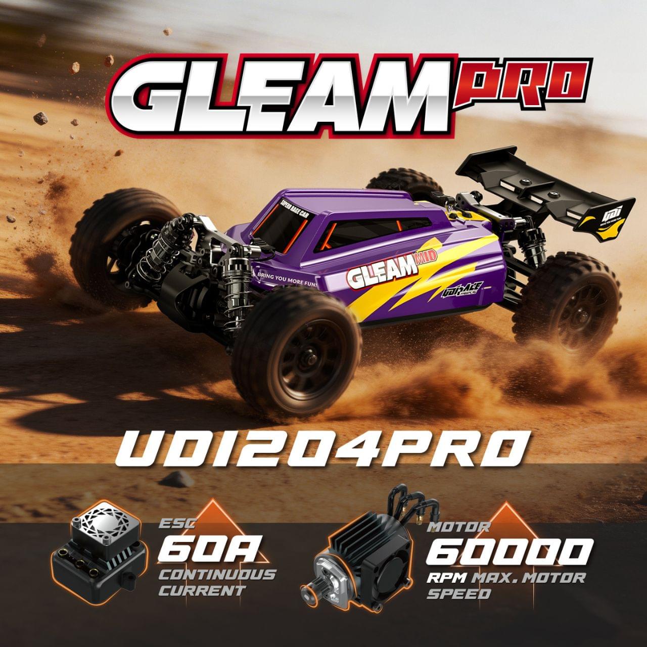 Buggy UDI RC Gleam PRO 1/12 Brushless RTR 4WD UD1204 PRO 80km/h fushia