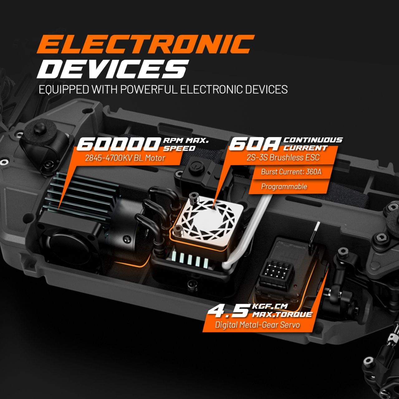 Buggy UDI RC Gleam PRO 1/12 Brushless RTR 4WD UD1204 - Breizh Modélisme.