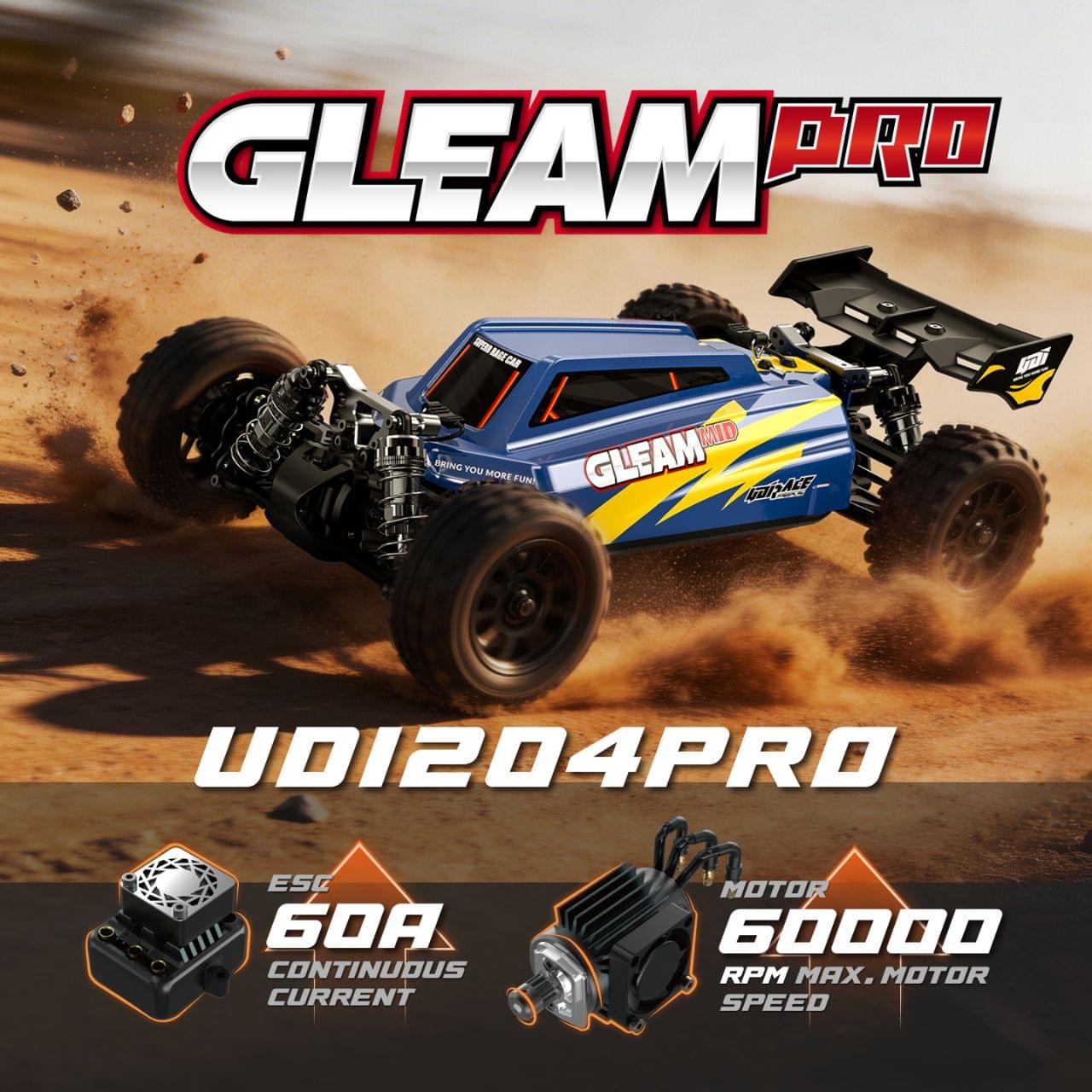 Buggy UDI RC Gleam PRO 1/12 Brushless RTR 4WD UD1204 - Breizh Modélisme.
