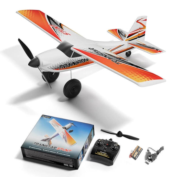 Avion télécommandé Volantex Trainstar Stunt 500mm 4ch Brushless avec Gyro RTF orange