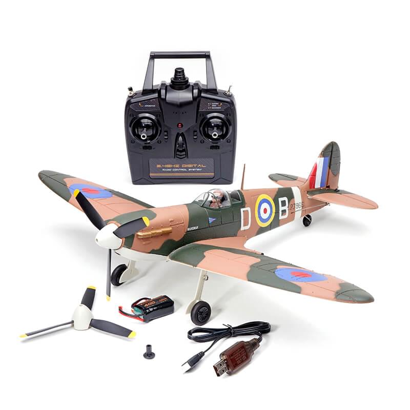 Avion RC débutant Spitfire MKII Volantex 4ch Brushless avec Gyro RTF V768-5