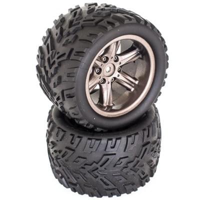 2 Jantes + Pneus Blackzon 15-ZJ01 - Funtek MT12/016 - S911 - 540077 - Breizh Modélisme.