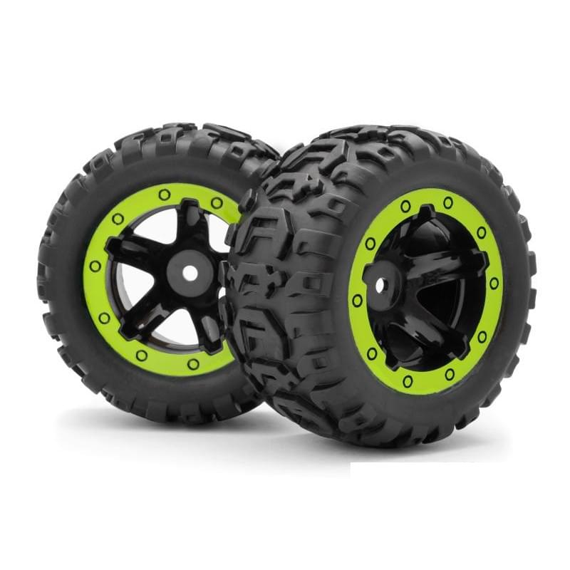 2 Roues complète Avant / Arrière Blackzon Slayer 1/16 - 540038 - Breizh Modélisme.