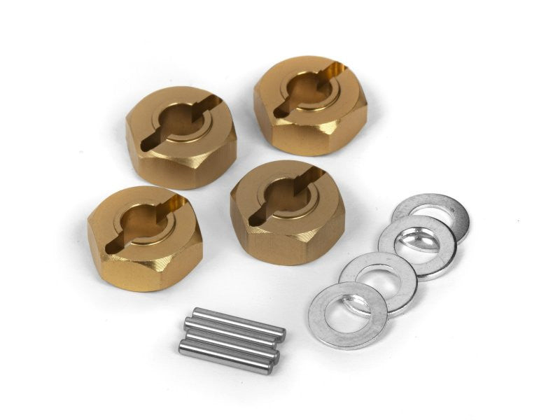 4 Hexagones 12 mm en Aluminium Quantum MT/XT - Maverick MV150184 - Breizh Modélisme.