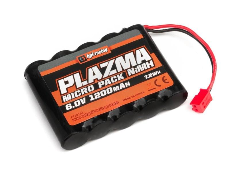 Batterie Ni-Mh 6V - 1200mAh Micro Hpi RS4 - HPI 160155 - Breizh Modélisme.