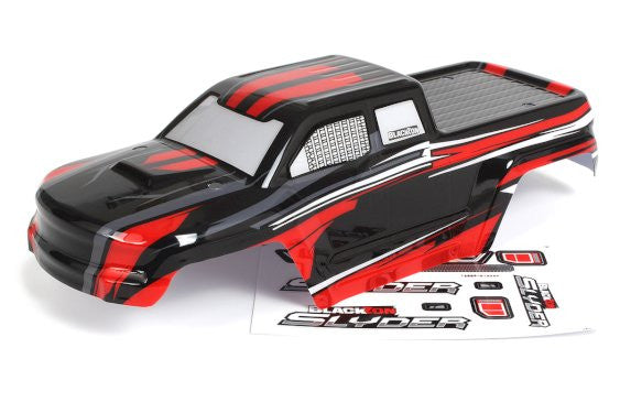 Carrosserie peinte Blackzon Slyder MT (noir/rouge) - 540190 - Breizh Modélisme.