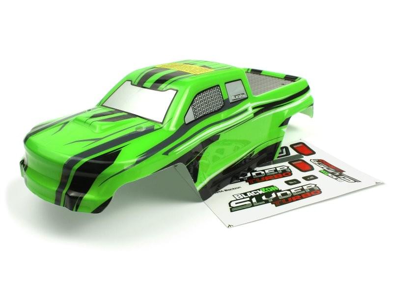 Carrosserie vert/noir Blackzon pour Slyder MT Turbo - 540204 - Breizh Modélisme.