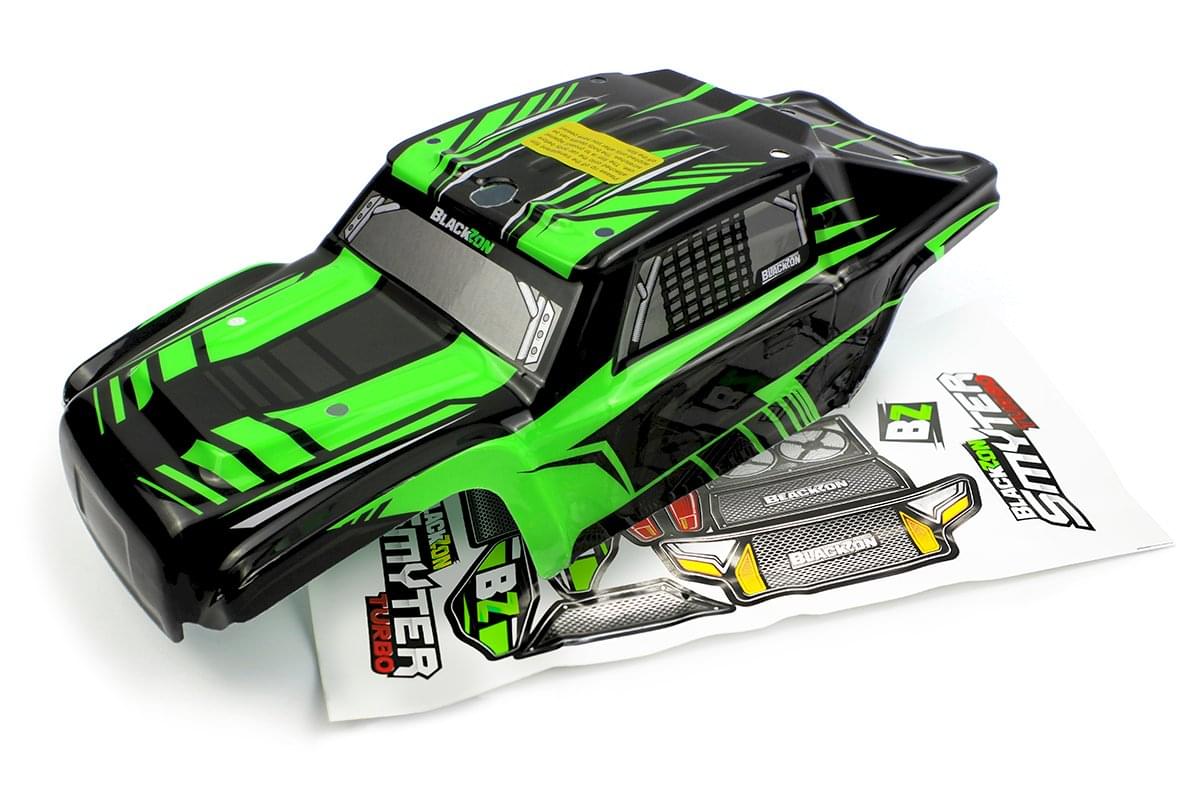 Carrosserie verte avec stickers Blackzon Smyter DT Turbo 540234 - Breizh Modélisme.
