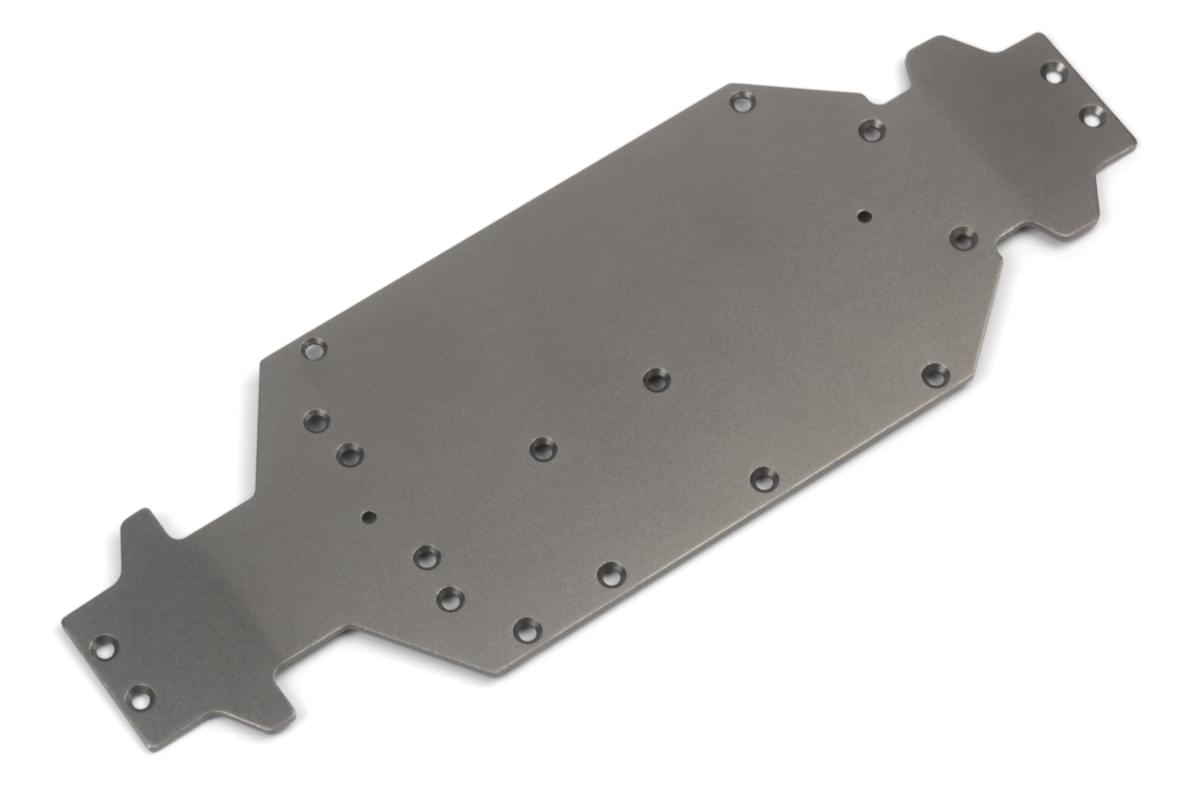 Châssis principal en aluminium (gris) - Breizh Modélisme.