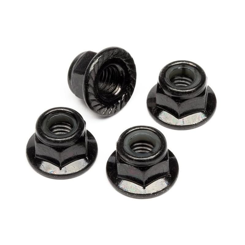 Écrous de roues M5 Lock Nut x4 pcs - Breizh Modélisme.